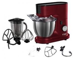 Russell Hobbs Multi konyhai robotgép [Dagasztó és mixer és 1,5 l-es üveg aprító] Desire Red (3 keverőeszköz, 2,5 kg-os rozsdamentes acél keverőtál)