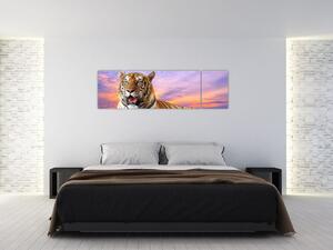 Kép - fekvő, tigris (170x50cm)