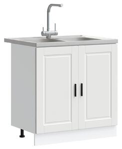 VidaXL 2 darabos szett Fehér Szerelt fa 80x46x81.5 cm
