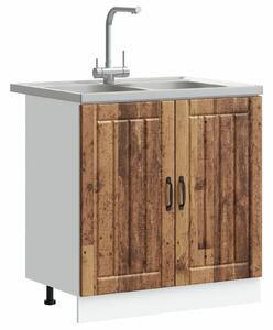 VidaXL 2 db Régi fa Mérnöki fa 80 x 46 x 81.5 cm Konyhai alsószekrény