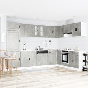 VidaXL 2 db Beton szürke Rétegelt fa 80x46x81.5 cm Állítható lábak