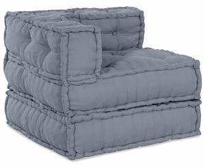 VidaXL Puff 2 db-os szett Szürke Poliészter 70 x 70 x 54 cm Párnák