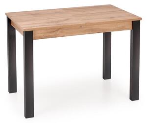 GINO összecsukható asztal, asztallap - wotan tölgy, lábak - fekete