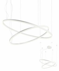 ORBIT minimál LED csillár matt fehér/opál, 100+60cm -TRIAC