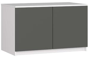Felső szekrény, gardróbszekrényhez P90_55 - fehér/grafitszürke