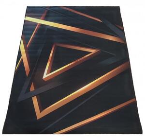 Fekete szőnyeg arany mintával Szélesség: 60 cm | Hosszúság: 100 cm