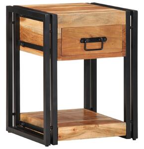 VidaXL Éjjeli szekrény 2 db 40x35x50 cm Tömör Akácfa