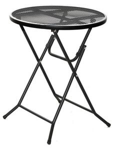 ROJAPLAST ZWMT-60F fém kerti összecsukható körasztal, 60 x 72 cm - fekete