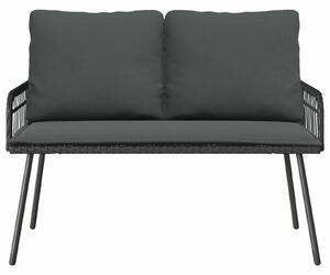 VidaXL Kerti pad párnával Szürke 114 x 64 x 78cm Fém