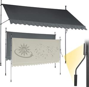 JAGO Rögzítő napellenző 350 x 80 cm poliészter szövet
