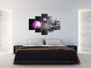 Absztrakt kép - lila gömb (150x105cm)