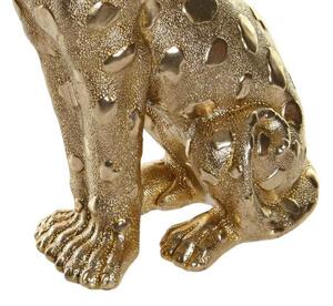 Figura műgyanta 20x12x29,5 leopárd aranyozott (készletről)
