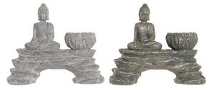 Figura műgyanta 19x6x15,5 buddha gyertyatartó 2 féle (készletről)