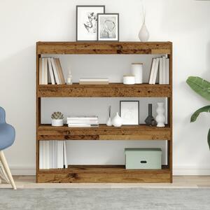 VidaXL Könyves szekrény Időjárás által viselt fa Szerelt fa 100x30x103.2