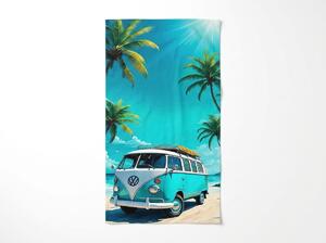 Gyorsan száradó strandfürdőlepedő BREEZIO türkizkék 70 x 140 cm, 100% mikroszál