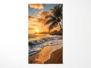 Gyorsan száradó strand Fürdőlepedő SUNSETA színes 70 x 140 cm, 100% mikroszál