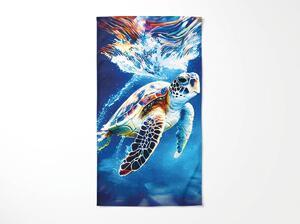 Gyorsan száradó XXL strandtörölköző CHELONIA kék 150 x 210 cm, 100% mikroszál