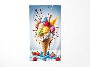 Gyorsan száradó XXL strandfürdőlepedő DOLCINO színes 150 x 210 cm, 100% mikroszál