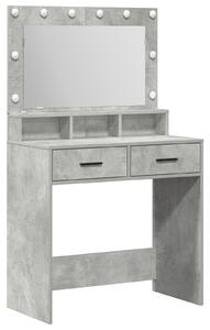 VidaXL Beton szürke Forgácslap 79 x 41 x 135 cm Tükör