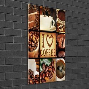 Üvegkép falra Kávé kollázs