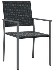VidaXL 5-részes polyrattan és acél kerti étkezőgarnitúra