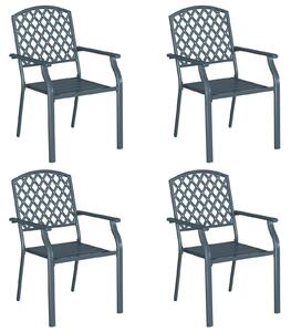 VidaXL Szék 4 pcs Antracit 56 x 65 x 89cm Acél