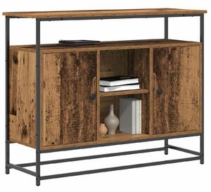 VidaXL Old fa oldalszekrény 100x35x80 cm Műgyanta és Acél