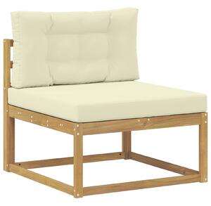 VidaXL Kültéri kanapé szett 6 pcs Fehér és Krém színű 79 x 79 x 37 cm
