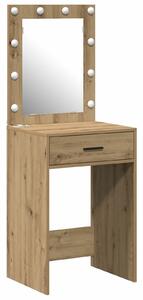 VidaXL Művészi tölgy MDF, Üveg 50 x 41 x 135 cm Tükör Piperasztal