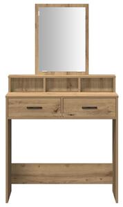 VidaXL Artisan tölgy Szerelt fa 79 x 41 x 140 cm Tükör Piperebútor