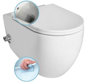 Isvea Isvea, INFINITY CLEANWASH fali WC-csésze, integrált csapteleppel és bidézuhannyal, perem nélküli, 36,5x53cm, fehér, 10NFS9217I