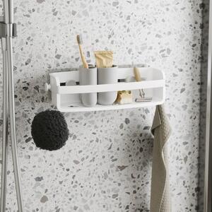 Fehér öntapadós újrahasznosított műanyag fürdőszobai polc Flex Adhesive – Umbra