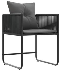 VidaXL Kert étkező szett 9 pcs Fekete és Antracit 160 x 80 x 73 cm