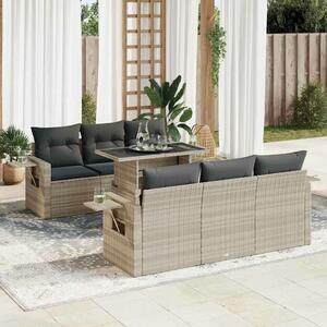 VidaXL Polyrattan Kerti Ülőgarnitúra - 7 részes