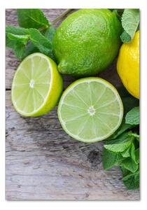 Üvegfotó Lime és citrom