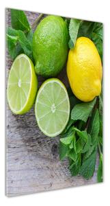 Üvegfotó Lime és citrom