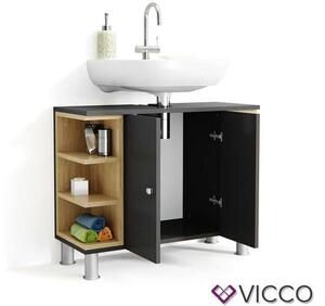 Vicco AQUIS mosdószekrény, 80 cm, antracit-tölgy