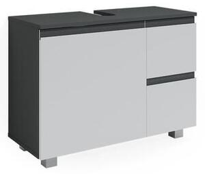 Vicco J-Shape mosdószekrény, 80 cm, antracit-fehér