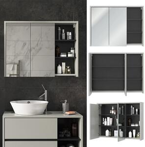 Vicco Viola tükrös szekrény 100x75 cm, szürke/antracit
