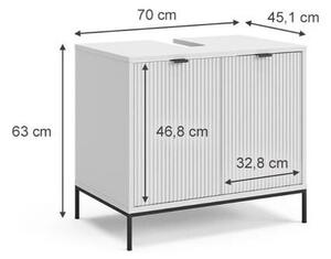 Vicco Eliza mosdószekrény, 70 cm, fehér
