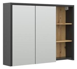 Vicco Viola tükrös szekrény 100x75 cm, antracit/tölgy