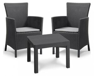 ALLIBERT ROSARIO BALCONY polyrattan kerti bútor garnitúra - grafit ()