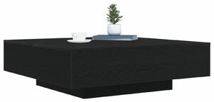VidaXL LED lámpás kávézóasztal fekete tölgy 100x100x31 cm
