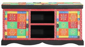VidaXL TV Szekrény Színes 100x35x50 cm Masszív Mangófa