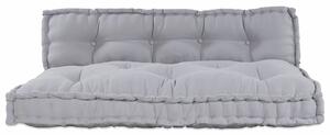 VidaXL Pallet Sofa Párna 2 db Szövet Szürke 120 x 80 x 38 cm