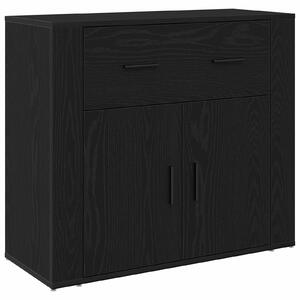 VidaXL Fekete tölgy büfé 80x33x70 cm Mérnöki fa