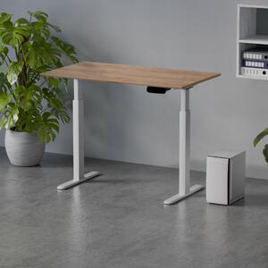 Profi elektromosan állítható magasságú íróasztal 120x67cm Craft tölgy | Dupla motor - Memória - USB - Nagy teherbírás | LVN System Control Pro