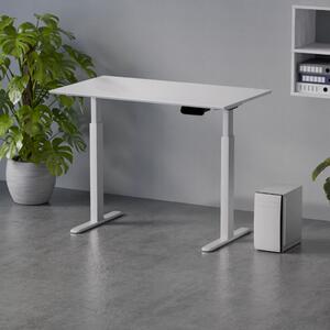 Profi elektromosan állítható magasságú íróasztal 120x67cm fehér | Dupla motor - Memória - USB - Nagy teherbírás | LVN System Control Pro