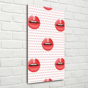 Üvegkép falra Vörös ajkak