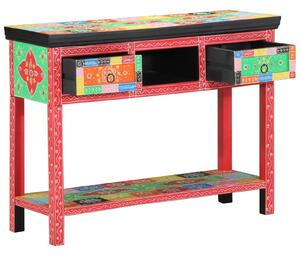 VidaXL Színes Konzolasztal 100x30x75 cm Tömör Mangófából